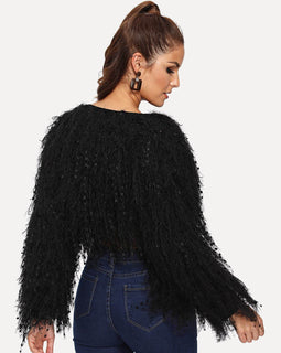 Fringe Crop Jumper