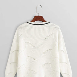 Cut Out Drop Shoulder Sweater