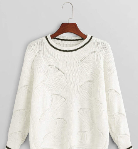 Cut Out Drop Shoulder Sweater