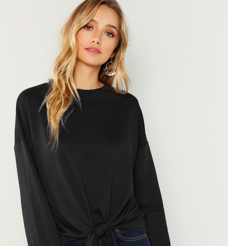 Knot Front Sweatshirt