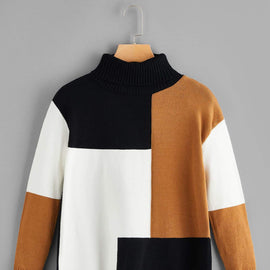 Cut And Sew Dip Hem Jumper